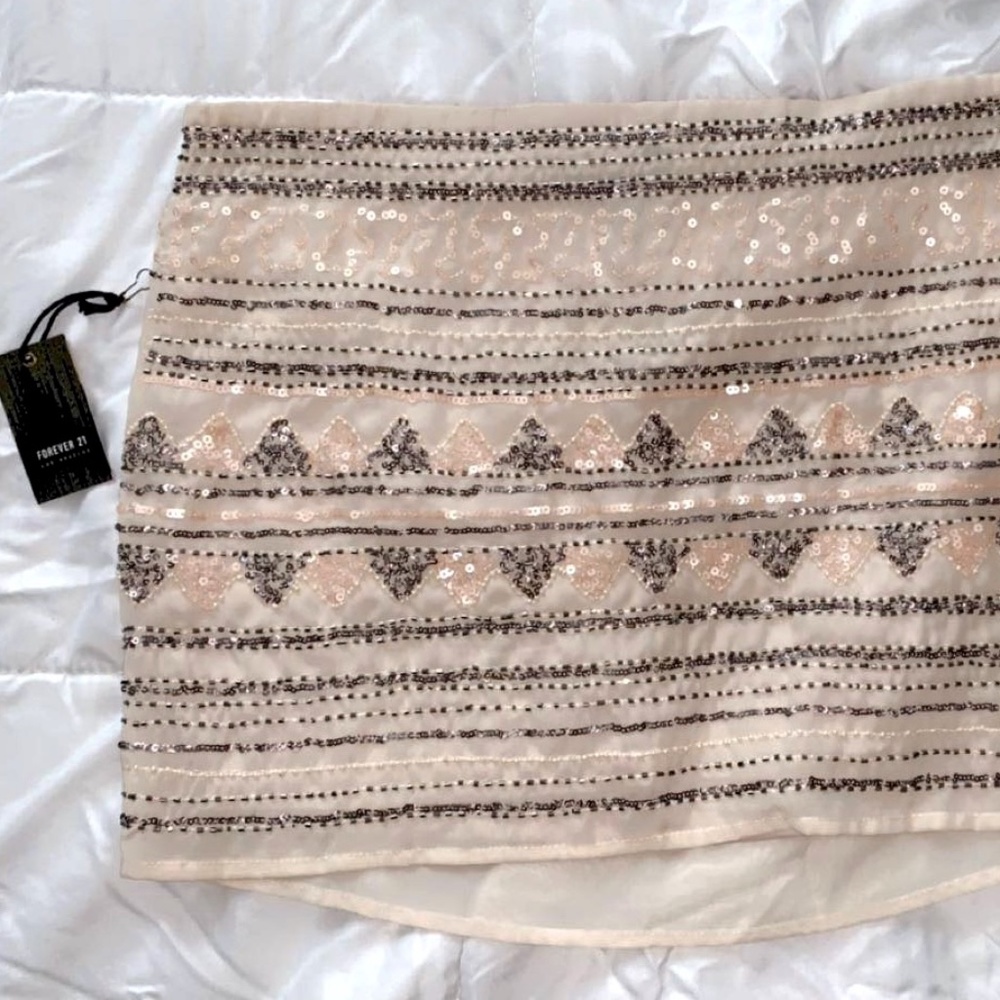PINK SEQUIN SKIRT